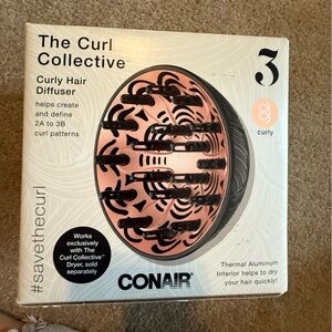 Conair Curl Collective Curly Hair Diffuser - Black and Copper